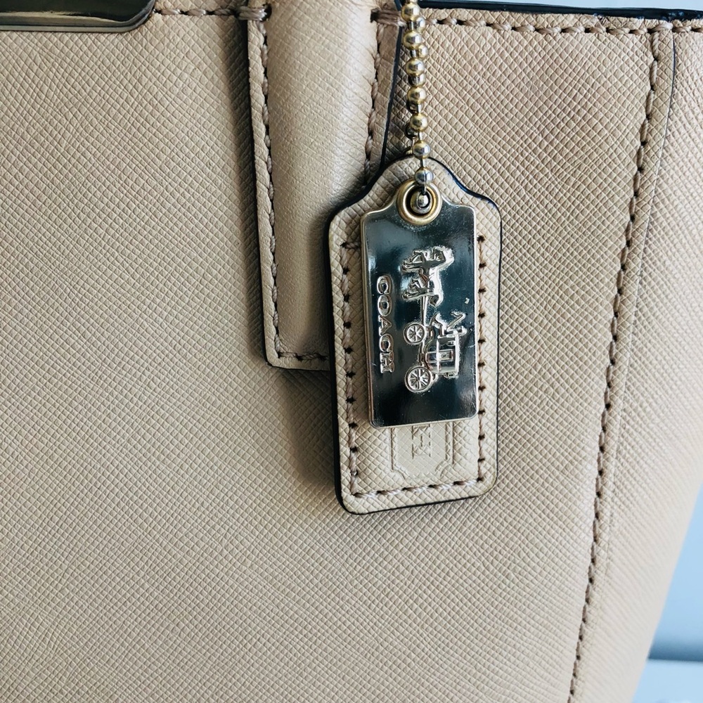 Coach saffiano mini tote crossbody bag - Picture 4 of 9